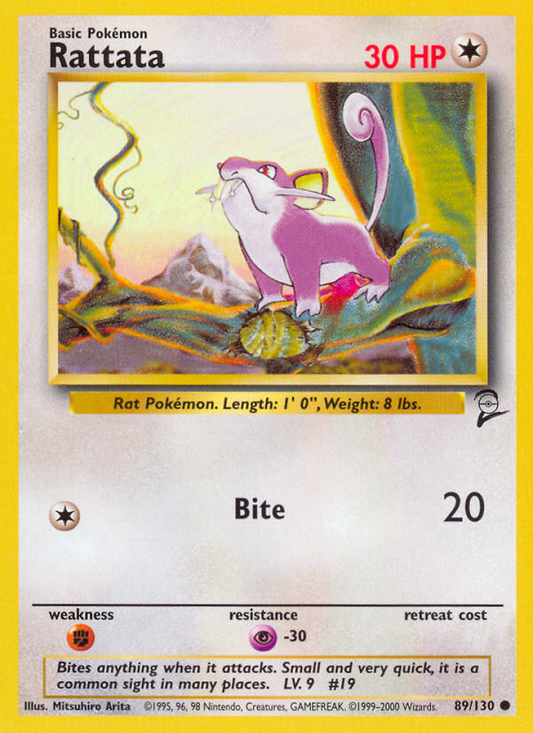Rattata 089 Base Set 2 Common Near Mint