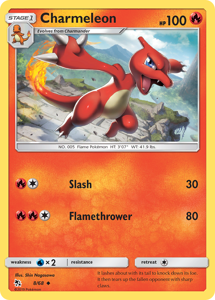 Charmeleon 8 Hidden Fates Uncommon Lightly Played