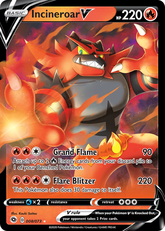 Incineroar V 08 Champion's Path Ultra Rare
