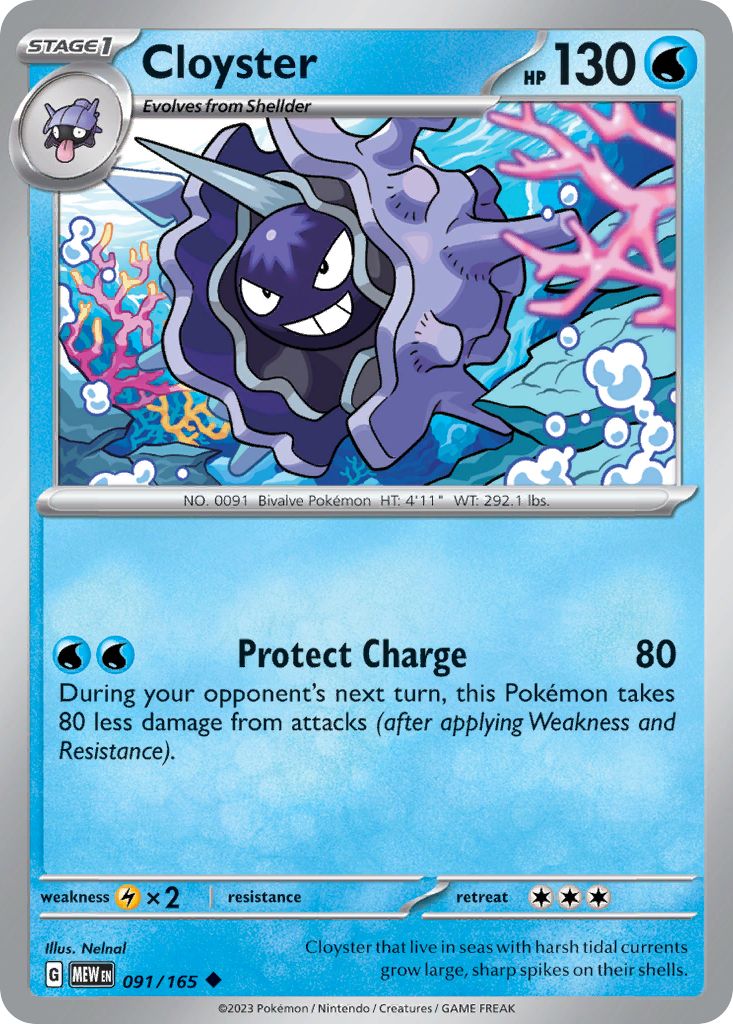 Cloyster 091 SV: Scarlet & Violet 151 Uncommon Lightly Played
