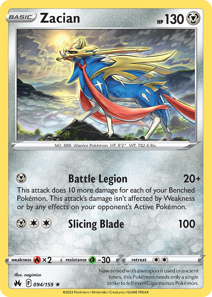 Zacian 094 Crown Zenith Holo Rare