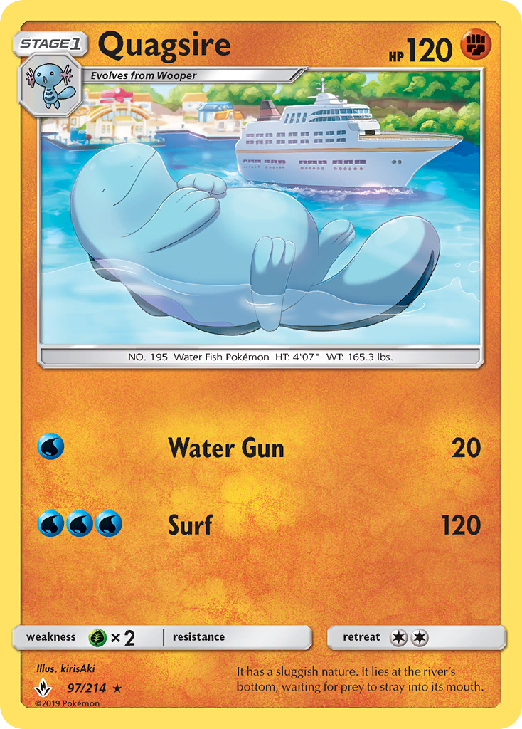 Quagsire 97 SM - Unbroken Bonds Rare