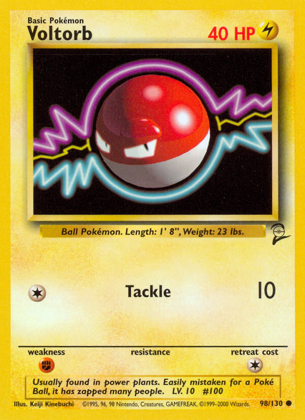 Voltorb 098 Base Set 2 Common Near Mint