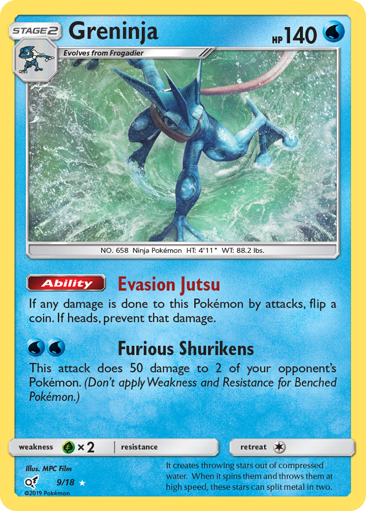 Greninja 9 Detective Pikachu Holo Rare Lightly Played