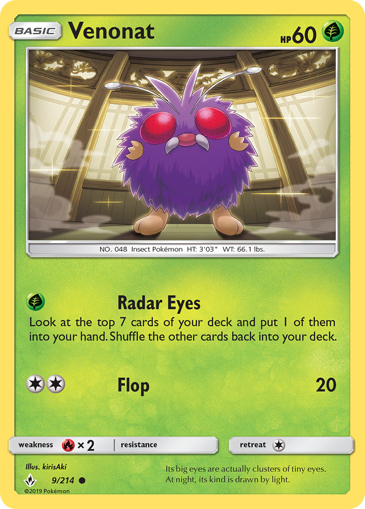 Venonat 9 SM - Unbroken Bonds Common