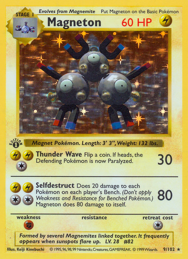 Magneton 009 Base Set (Shadowless) Holo Rare