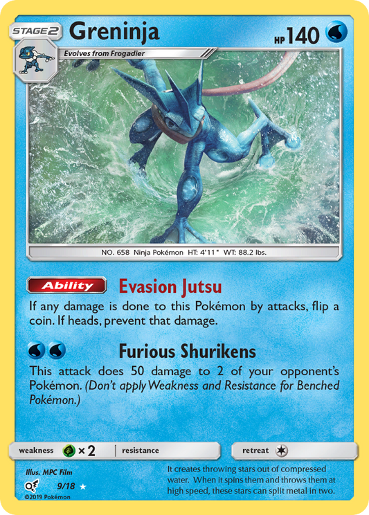 Greninja 9 Detective Pikachu Holo Rare