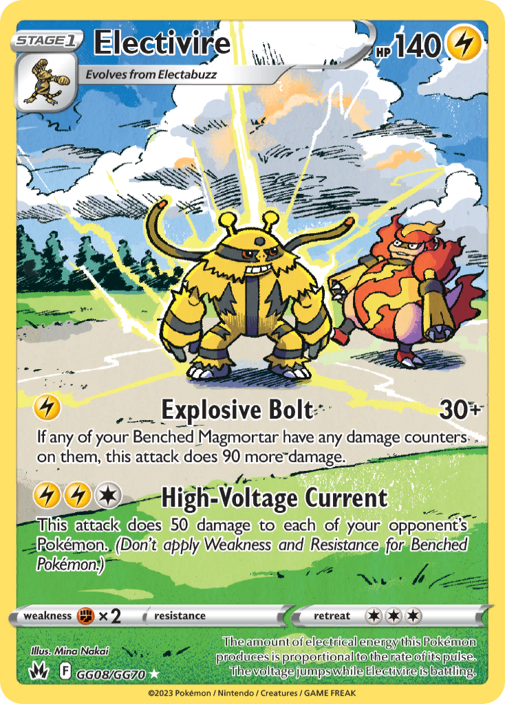 Electivire GG08 Crown Zenith: Galarian Gallery Ultra Rare Lightly Played