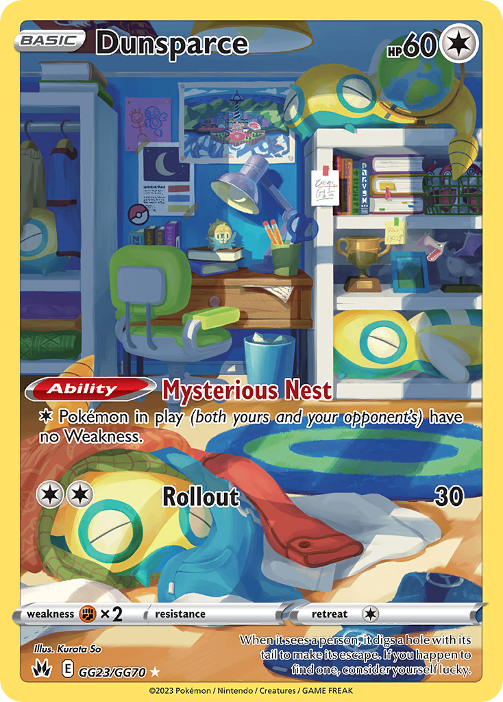 Dunsparce GG23 Crown Zenith: Galarian Gallery Ultra Rare