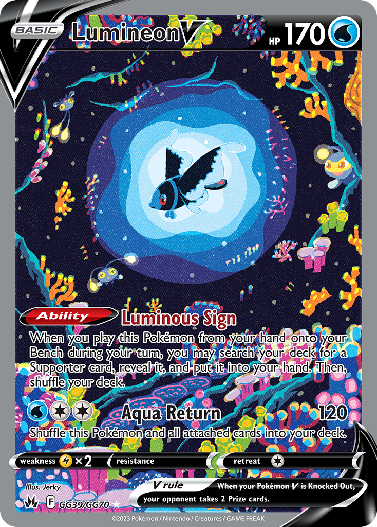 Lumineon V GG39 Crown Zenith: Galarian Gallery Ultra Rare