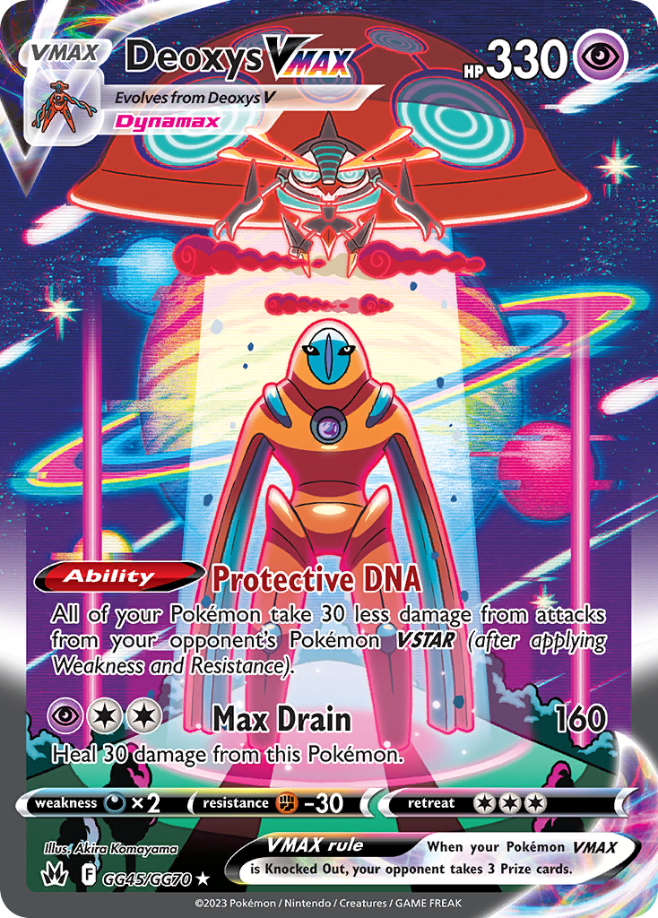 Deoxys VMAX GG45 Crown Zenith: Galarian Gallery Ultra Rare Near Mint