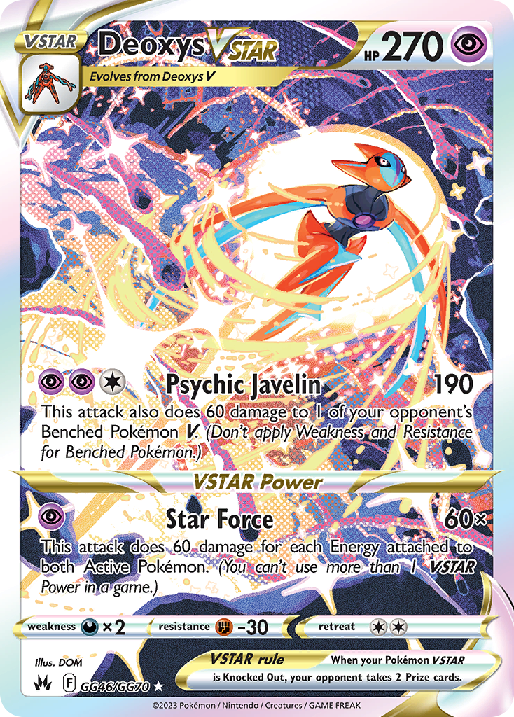 Deoxys VSTAR GG46 Crown Zenith: Galarian Gallery Ultra Rare