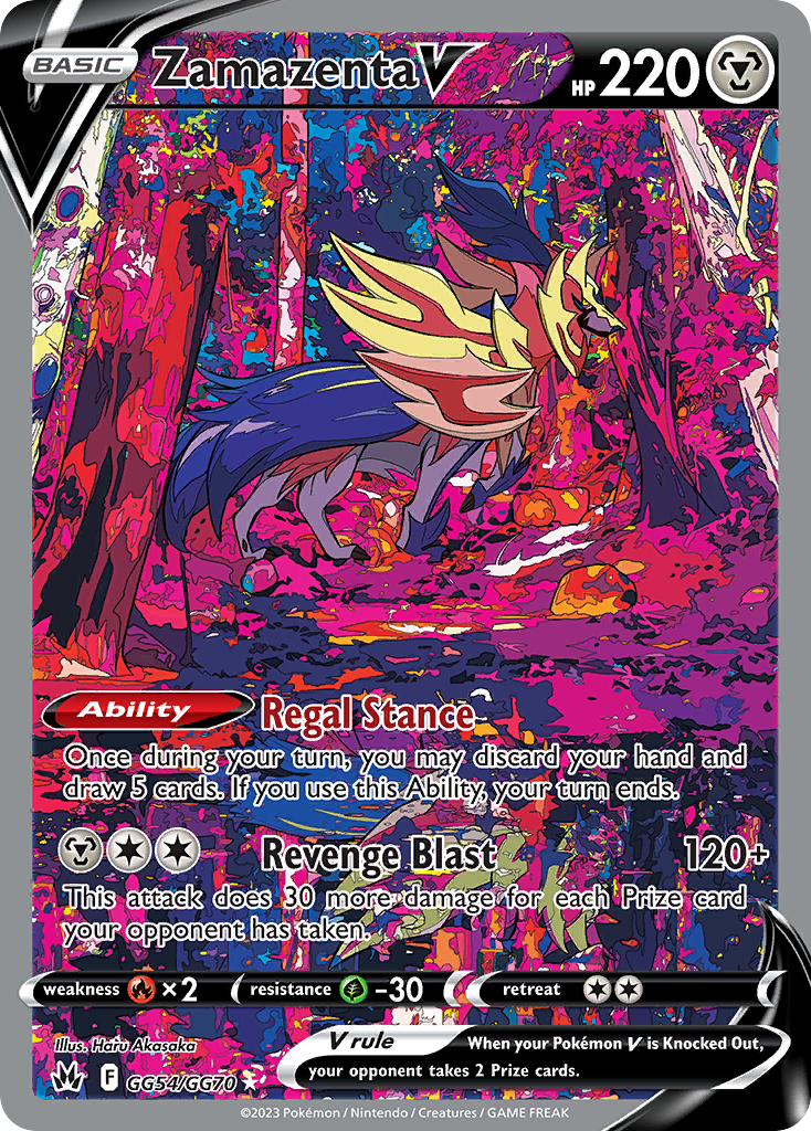 Zamazenta V GG54 Crown Zenith: Galarian Gallery Ultra Rare Near Mint