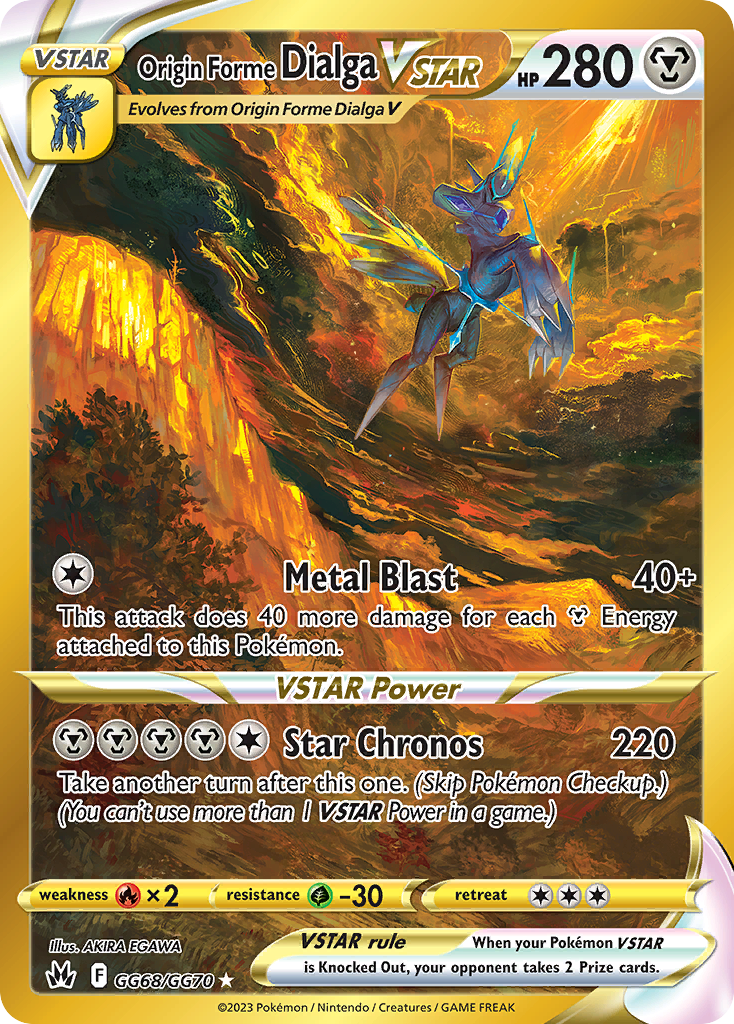 Origin Forme Dialga VSTAR GG68 Crown Zenith: Galarian Gallery Secret Rare