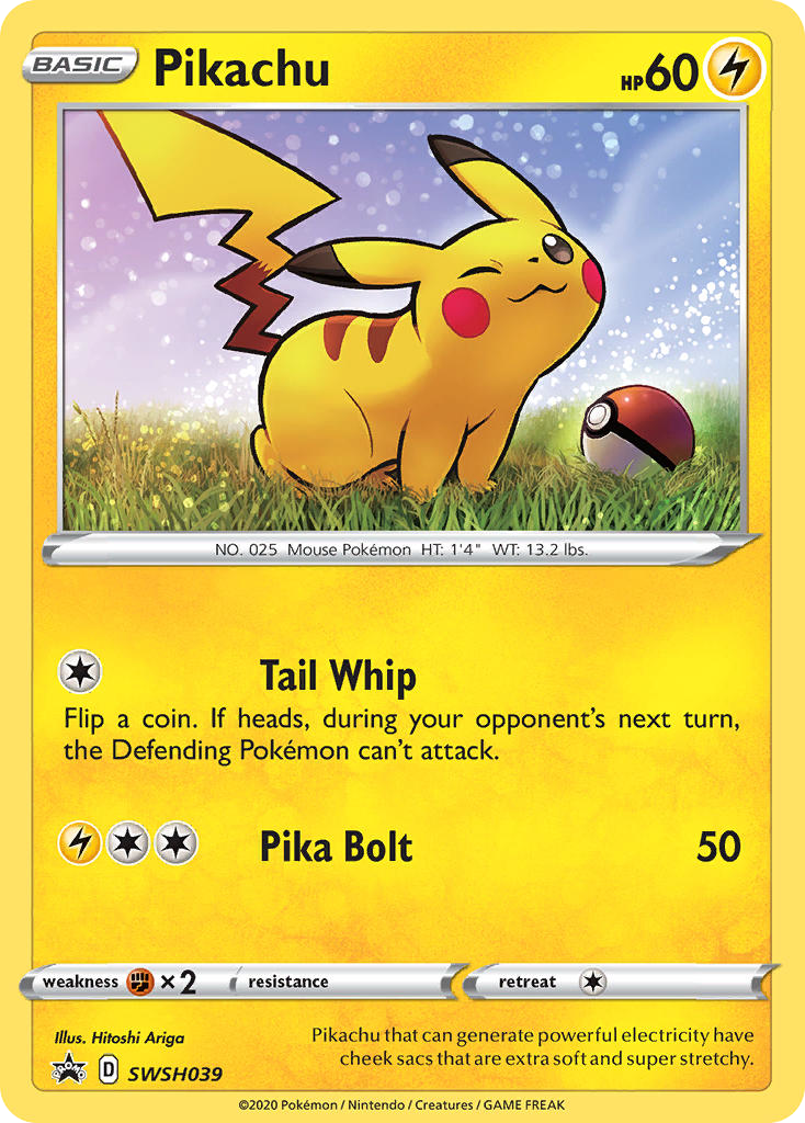 Pikachu SWSH039 SWSH: Sword & Shield Promo Cards Promo