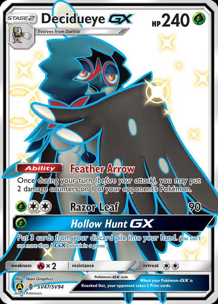 Decidueye GX SV47 Hidden Fates: Shiny Vault Shiny Rare