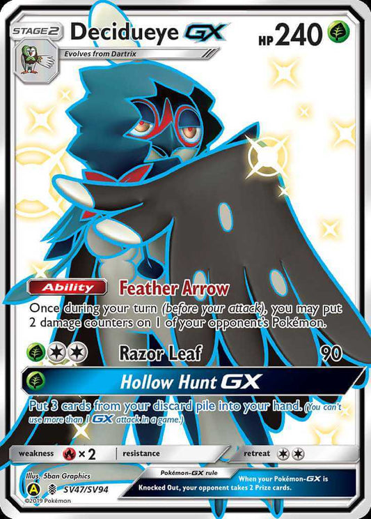 Decidueye GX SV47 Hidden Fates: Shiny Vault Shiny Rare